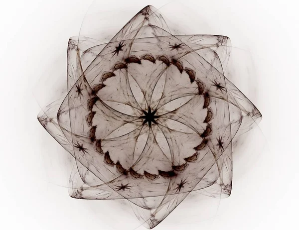 Fond abstrait de couleur fractale avec cercles croisés et ovale. Illustration de mouvement . — Photo