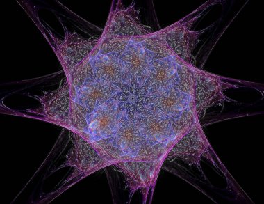 Dantelli renkli saat desen. Dijital fractal sanat tasarım. ABS