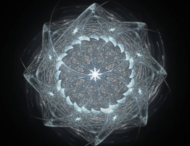 Geçiş daireler ve oval soyut fraktal renk arka plan