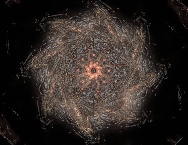 Soyut bir bilgisayar koyu BAC üzerinde modern fraktal tasarım oluşturuldu