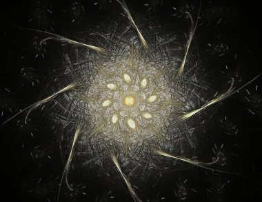 Renkli parlak nöron fraktal