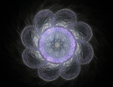 Renkli parlak nöron fraktal