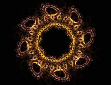 Dantelli renkli saat desen. Dijital fractal sanat tasarım. Kutsal semboller işaretler geometrisi soyut tasarım. Astroloji simya sihirli tasarımlar. Geometrik sarmal. Soyut renkli fraktal doku