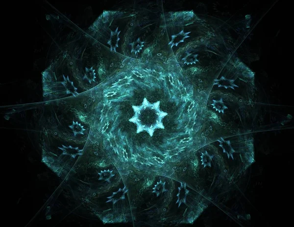 Colorida neurona brillante fractal — Foto de Stock