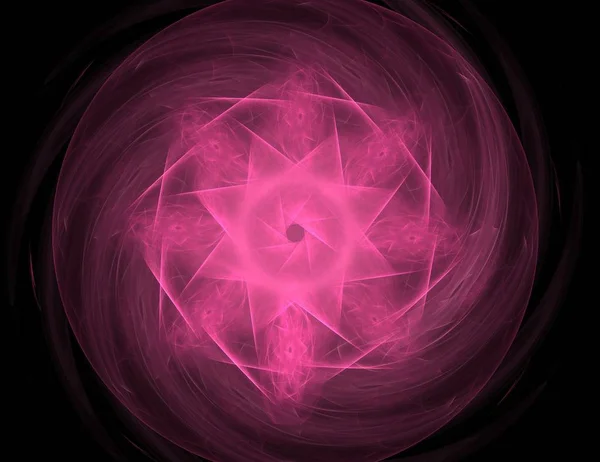 Fondo fractal abstracto - imagen generada por ordenador. Arte digital. Convergencia hacia el centro de los círculos . —  Fotos de Stock