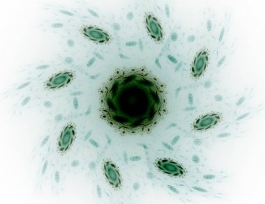 Soyut fraktal kırmızı arka plan ile kesişen daireler ve oval. disko ışıkları. Hareket illüstrasyon.