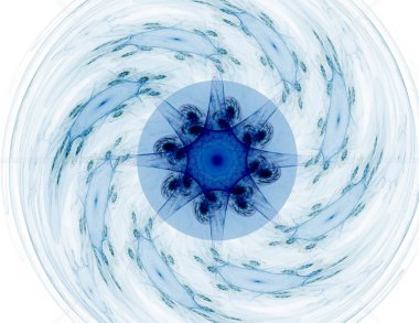 Soyut fraktal kırmızı arka plan ile kesişen daireler ve oval. disko ışıkları. Hareket illüstrasyon.