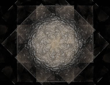 Soyut bir bilgisayar koyu BAC üzerinde modern fraktal tasarım oluşturuldu