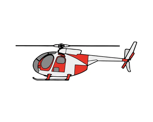 Vectorillustratie van platte helikopter — Stockvector