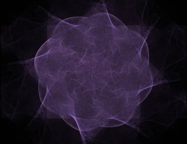 Soyut fraktal kırmızı arka plan ile kesişen daireler ve oval. disko ışıkları. Hareket illüstrasyon.