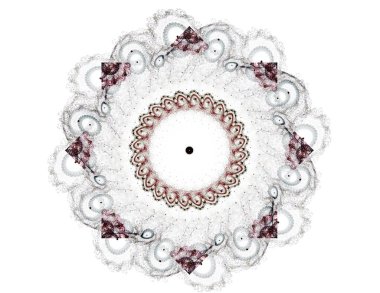 Bilim, teknoloji ve tasarım konularında fraktal radyal desen