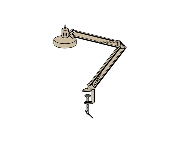 Desk lamp ornament light decoration — Stock Vector