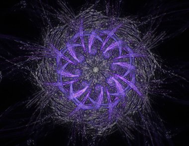 Renkli parlak nöron fraktal