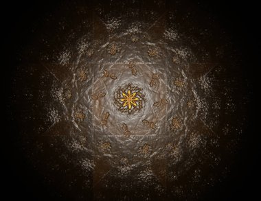 Geçiş daireler ve oval soyut fraktal renk arka plan