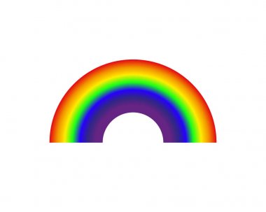 Tasarım öğesi. Suluboya gökkuşağı görüntüsü