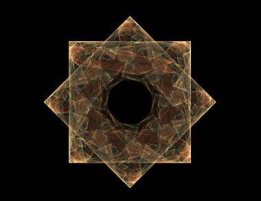 Soyut fraktal arka plan - bilgisayar tarafından oluşturulan görüntü. Dijital sanat. Daireleri merkeze doğru yakınsak.