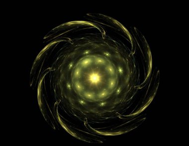 Soyut fraktal arka plan - bilgisayar tarafından oluşturulan görüntü. Dijital sanat. Daireleri merkeze doğru yakınsak.