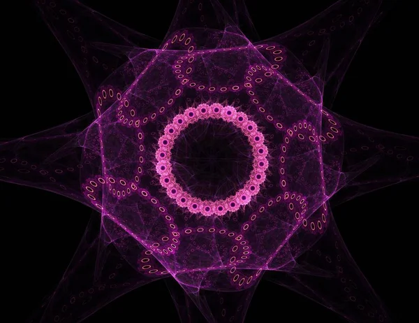 Computer gegenereerde fractal kunstwerk voor creatief ontwerp, kunst en amusement. Achtergrond met roterende bollen. — Stockfoto