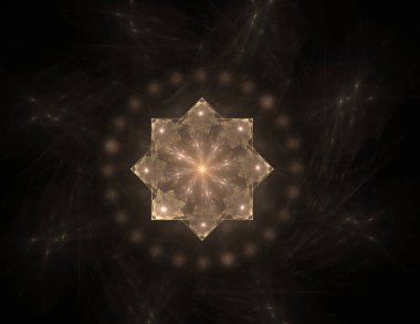 Soyut fraktal arka plan - bilgisayar tarafından oluşturulan görüntü. Dijital sanat. Daireleri merkeze doğru yakınsak.