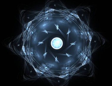 Soyut fraktal desen ve şekiller. Fraktal doku parmak izi.