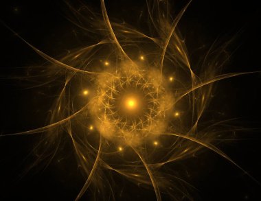 Soyut fraktal desen ve şekiller. Fraktal doku parmak izi.