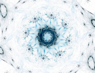 Soyut fraktal arka plan - bilgisayar tarafından oluşturulan görüntü. Dijital sanat. Daireleri merkeze doğru yakınsak.