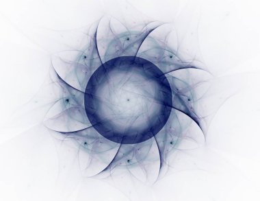 Soyut fraktal arka plan - bilgisayar tarafından oluşturulan görüntü. Dijital sanat. Daireleri merkeze doğru yakınsak.