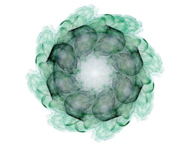 Soyut fraktal arka plan - bilgisayar tarafından oluşturulan görüntü. Dijital sanat. Daireleri merkeze doğru yakınsak.