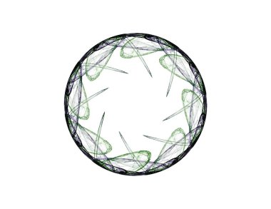 Soyut fraktal arka plan - bilgisayar tarafından oluşturulan görüntü. Dijital sanat. Daireleri merkeze doğru yakınsak.