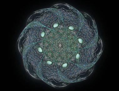 Konuyla ilgili soyut fraktal türlü nükleer ph parçacıkların