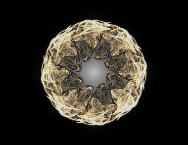 Geçiş daireler ve oval soyut fraktal renk arka plan