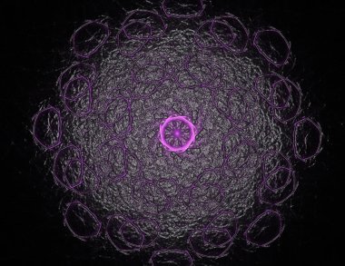 Soyut fraktal desen ve şekiller. Fraktal doku parmak izi