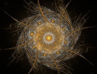 Soyut fraktal desen ve şekiller. Fraktal doku parmak izi