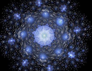 Soyut fraktal desen ve şekiller. Fraktal doku parmak izi