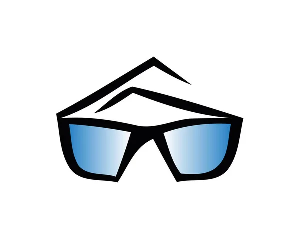 Sport bril mockup. Realistische afbeelding van sport bril vector mockup voor webdesign geïsoleerd op witte achtergrond — Stockvector