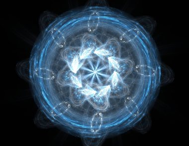 Bilgisayar fractal sanat yaratıcı tasarım, sanat ve eğlence için oluşturulan. Küre dönen arka plan.