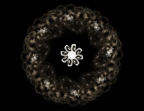 Computergenerierte fraktale Kunstwerke für kreatives Design, Kunst und Unterhaltung. Hintergrund mit rotierenden Kugeln. — Stockfoto
