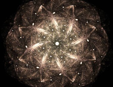 Konuyla ilgili soyut fraktal formlar grafik tasarım ve nükleer fizik bilim parçacıkların. Kutsal geometri.