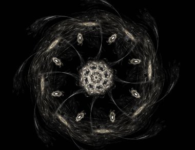 Bilgisayar fractal sanat yaratıcı tasarım, sanat ve eğlence için oluşturulan. Küre dönen arka plan.