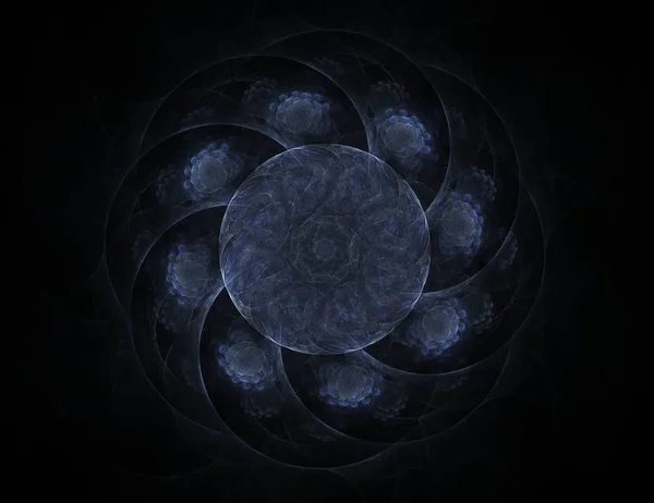 Fundo de cor fractal abstrato com círculos cruzados e oval. Ilustração de movimento . — Fotografia de Stock