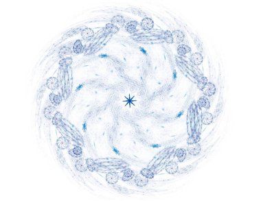 Konuyla ilgili soyut fraktal formlar grafik tasarım ve nükleer fizik bilim parçacıkların. Kutsal geometri.