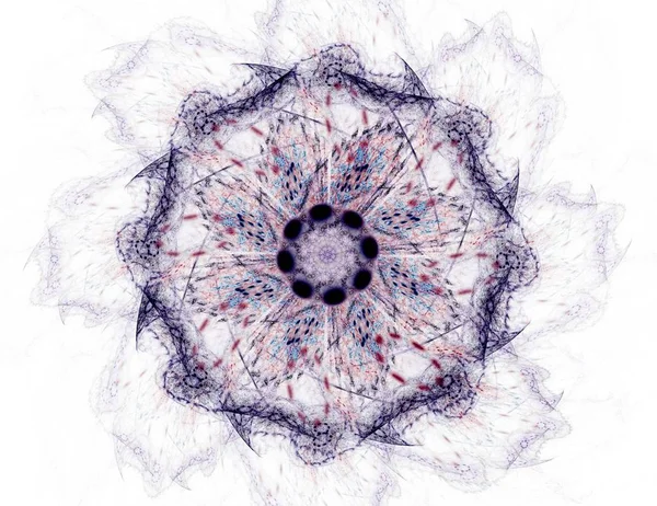 Partículas de formas fractais abstratas sobre o tema da ciência da física nuclear e design gráfico. Geometria sagrada . — Fotografia de Stock