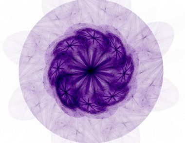 Soyut fraktal arka plan - bilgisayar tarafından oluşturulan görüntü. Dijital sanat. Daireleri merkeze doğru yakınsak.