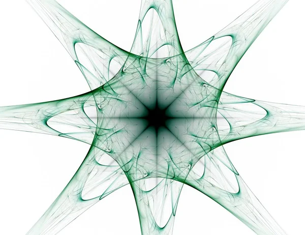 Particules de formes fractales abstraites sur le sujet de la physique nucléaire et de la conception graphique. Géométrie sacrée . — Photo