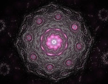 Konuyla ilgili soyut fraktal türlü nükleer ph parçacıkların