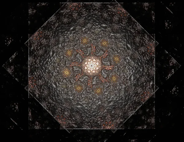 Geçiş daireler ve oval soyut fraktal renk arka plan