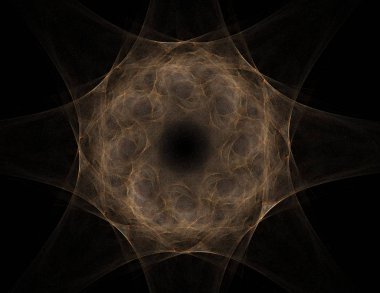 Bilim, teknoloji ve tasarım konularında fraktal radyal desen