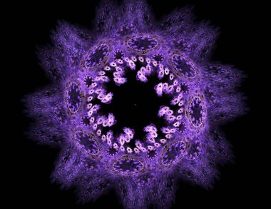 Konuyla ilgili soyut fraktal formlar grafik tasarım ve nükleer fizik bilim parçacıkların. Kutsal geometri.