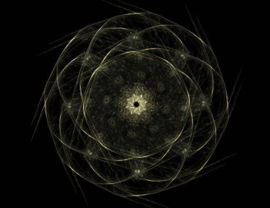 Uzay serisi geometrisini. Görsel olarak çekici zemin kavramsal Izgaralar eğrileri ve fraktal öğeleri öğesi olarak uygun yapılmış