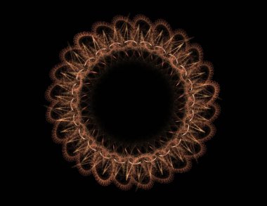 Bilim, teknoloji ve tasarım konularında fraktal radyal desen